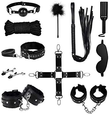 YSTR 10pcs Leather Under Bed Toys in Black Color