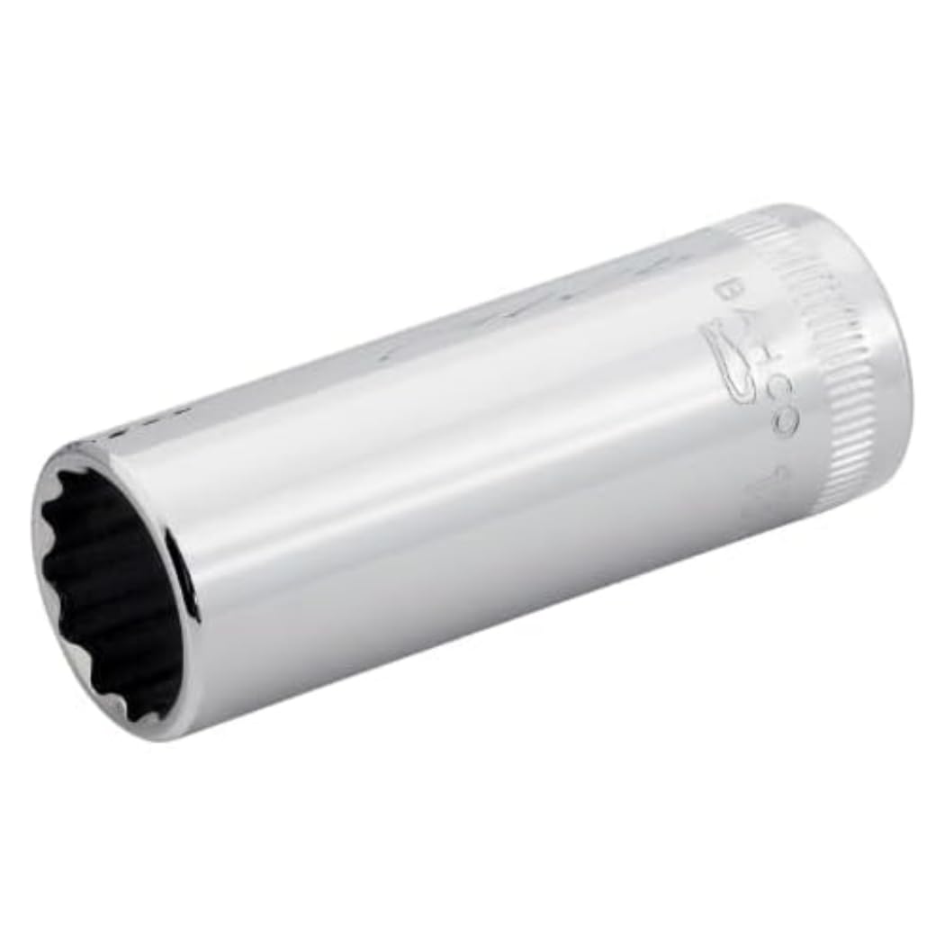 Bahco A6800DM-8 1/4-Inch Bi-Hex Deep Length Socket, Silver, 8 mm