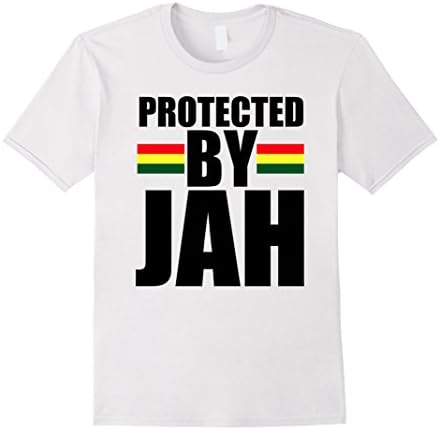 Mens Storecastle: Protected By Jah Rasta Gift T-Shirt 2XL White
