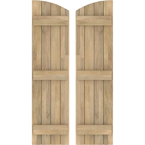 Ekena Millwork ARW401BE414X76UNH Americraft Four 3 Exterior Real Wood Joined Bo…