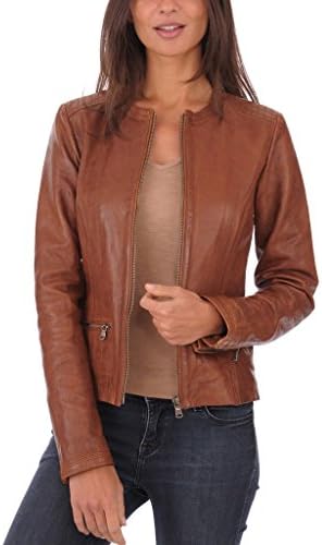 Silversoft Women's Lambskin Leather Jacket Large Brown