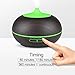Depnee Essential Oil diffuser, 550ml Humidifier with Remote Control, Timer, Waterless Auto Shut-off and 7 LED Light Colors for Home Bedroom Office Yoga Spa – Dark Wood Grain