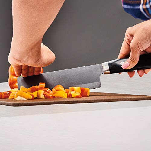 Kyocera Advanced Ceramic LTD Series Nakiri Knife with Handcrafted Pakka Wood Handle, 6-Inch, Black Blade - Thumbnail 3