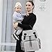 Diaper Bag Backpack - Hafmall Waterproof Multifunction Baby Back Pack Nappy Bag for Traveling, Stylish & Large Capacity (Gray)