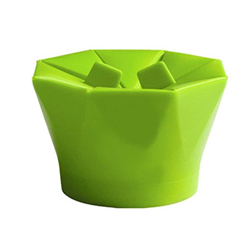 Creazy Microwave Silicone Magic Household Popcorn Maker Container Healthy Cooking Tools (Green)