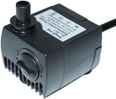 Songlong 80 GPH (300L/H) Submersible Water Pump For Aquarium, Pond, Fish Tank Fountain Water Pump Hydroponics with 5.9ft (1.8M) Power Cord