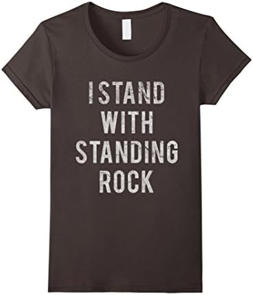 Women's Vintage I Stand With Standing Rock T-Shirt Small Asphalt