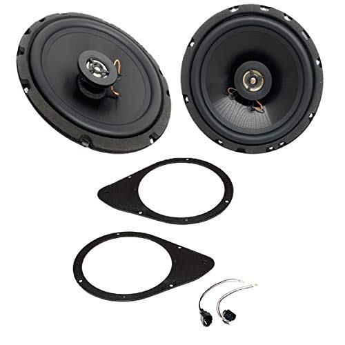 Sound-way - Car stereo speakers upgrade kit with adapters rear position compatible with Fiat 500, Stilo