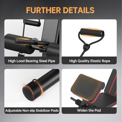 JOROTO Weight Bench Adjustable, Foldable Workout Bench Press, 453KG Load Strength Training Benches for Home Gym Full Body Workout, Roman Chair Dumbbell Bench