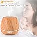 Diffuser, ESEOE Colorful Wood Gain Diffuser for Essential Oils,Aroma Essential Oil Diffuser with Adjustable Mist Mode,Auto Off Ultrasonic Diffuser for Home Office（Lasting 8-10/h） (500ML)