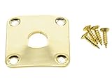 Dopro Gold Metal Curved Base Bottom Jack Plate Square Jackplate fits Gibson LP Les Paul