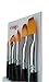 Long Handle Artist Paint Brushes - Set of 6 - Professional Quality. Use with Watercolor, Oil, and Acrylic Paints.