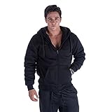 Erin Garments Big & Tall Oversized Heavyweight Sherpa Lined Fleece Hoodie Sweatshirts For Men Winter Zip Long Sleeve Jacket