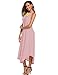 Halife Women Sexy Halter Neck Stripes Sleeveless Casual Party Beach Long Tank Dress Sundress Red XL