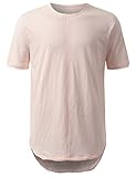 URBANCREWS Mens Hipster Hip Hop Lightweight Longline Crewneck T-shirt