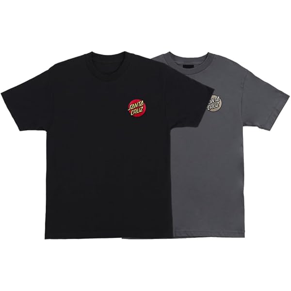 SANTA CRUZ Men's S/S T-Shirt Classic Dot Skate T-Shirt - Black