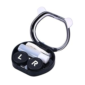 SUPVOX Contact Lenses Box Lens Care Case Travel Kit Easy Carry with Mirror (Random Color)