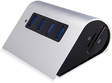Sanluba Bus-Powered USB 3.0 3-Port Aluminum Hub with SD/TF Card Reader Combo for iMac, MacBook Air, MacBook Pro, MacBook, Mac Mini, PCs and Laptops