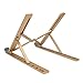 SOARGOODS Aluminum Portable Adjustable Laptop Stand with 7 Angular Adjustment for Ipad, Tablets, Laptops and Notebooks. (Gold)thumb 1