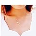 Women Lady Fashion Triangular and Cylindrical Pendant 18K Gold Plated Stainless steel Necklaces Chian