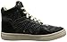 Diesel Men's V S-Spaark Mid Woven Fashion Sneaker, Black/Castlerock, 11 M US