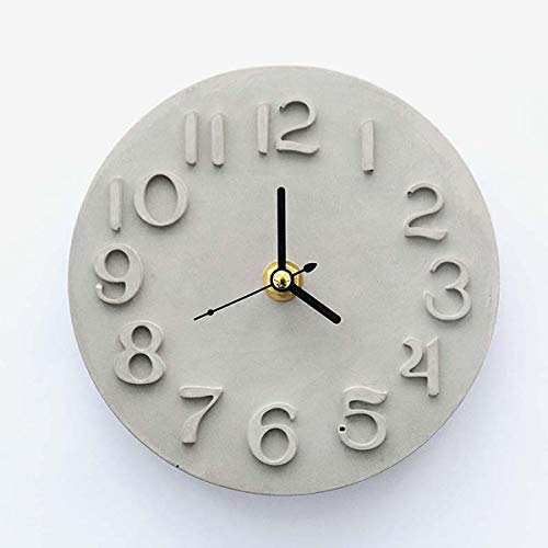 ZUINIUBI Cement Concrete Silicone Mould DIY Craft Clock Making Clay Plaster Mould Handmade for Home Decoration
