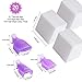 Teenitor Nail Polish Remover Clips Pack of 20, Reusable Toe nail and Finger Nail Art Soak off Cap Clips, UV Gel Polish Remover Wrap Nail Tool with 170 Pack Nail Wipe Cotton Pads - Purple