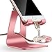 Adjustable Cell Phone Stand - ToBeoneer Phone Holder, [Update Version] Thicker Stand Cradle Dock Compatible with all Mobile Phones iPhone X 8 7 6 Plus Charging Accessories Desk - Rose Gold
