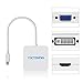 VicTsing Mini Displayport thunderbolt to HDMI/VGA/DVI Adapter Converter 3 in1 Cable for Mac Book, iMac, Mac Book Air, Mac Book Pro, and Mac mini-Square Shape