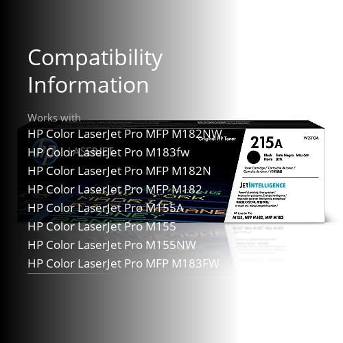 HP 215A Black Toner Cartridge for HP Printers | Works with Printer Series: Color LaserJet Pro M155, Color LaserJet Pro MFP M182, M183 | W2310A