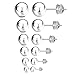 JADENOVA S925 Sterling Silver Earrings Round Ball Stud Earrings for Women Men