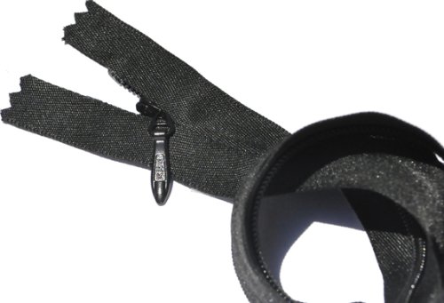 Unique Zipper YKK #5 Heavy Conceal - Invisible (Bridal Wear), Select Length and Color (Length 24 inches, Black) ZipperStop Wholesale Authorized Distributor YKKÂ®
