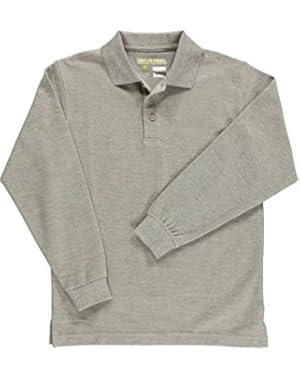Children's Long Sleeve Pique Polo Shirt - Many Colors Available