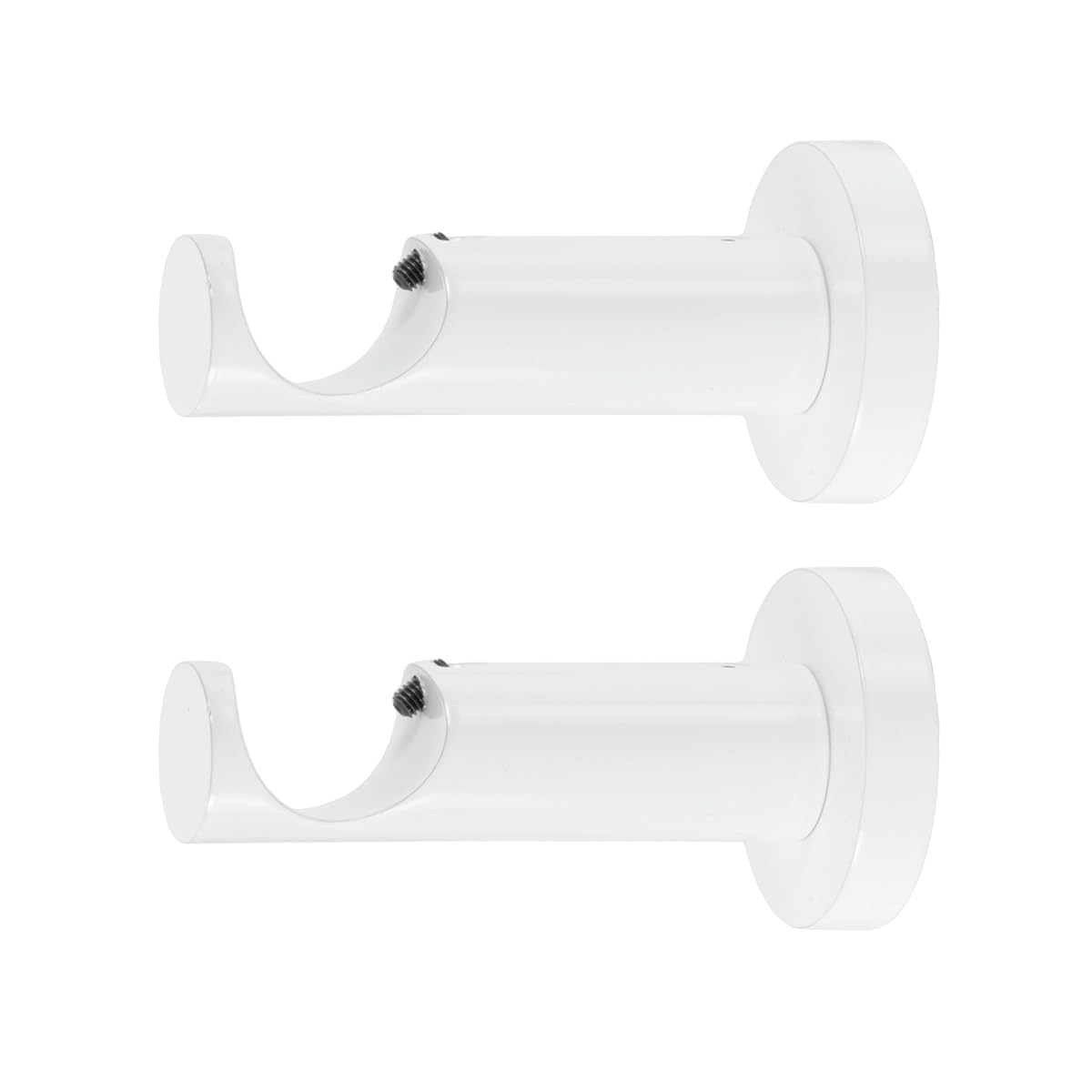 Photo 1 of Ivilon Ceiling or Wall Mount Curtain Rod Brackets Holders for Curtain Rods of 7/8 and 1 Inch Diameter. Set of 2. Color White