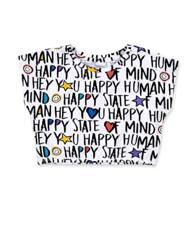 Tuc Tuc Camiseta Manga Corta de niña en Blanco y Estampado