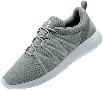 Men's Breathable Casual Running Shoes Lightweight Athletic Walking Fitness Sneakers (44 M EU / 10 D(M) US, Grey)