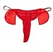 Men's Elephant Thong by Donna Di Capri,Red,One Size