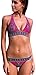 Imilan Boho Paisley Bikini Set Sexy Women Beachwear Swimsuit((US 10-12) XL,2 Red)
