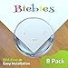 Biebie’s Corner Protectors Baby Proofing Corner Guards for Furniture, Tables & Sharp Objects – Edge Protector for Baby Safety – Transparent High Adhesive Gel Clear Design (8 Pack)