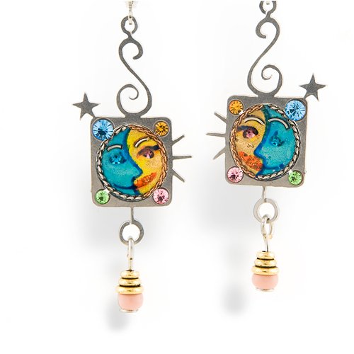 Seeka Sun & Moon Dangle Celestial Earrings - E0844