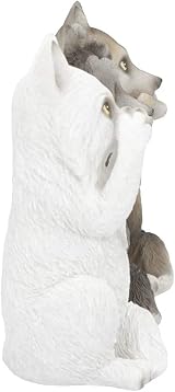 Nemesis Now B4472N9 Three Wise Wolves Resin Figurine 10cm Grey view 4