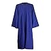 GraduationMall Matte Graduation Gown Cap Tassel Set 2025 for High School and Bachelor Royal Blue 54(5'9