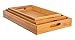 BIRDROCK HOME 3 pc Bamboo Breakfast Bed Trays (Squared) - Cut Out Handles - Set of 3 - Bamboo - Nesting