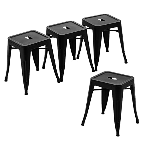 Modern Industrial Metal Stools Classroom Stools [Set of 4] Stackable