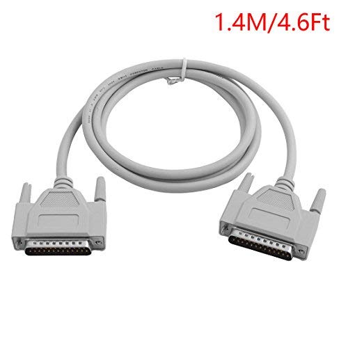 Yohii 25 pin DB25 4.6 Feet Male to Memale M/M Serial Port Extension Cable Suit for Prarallel Printer, PDA,Scanner and Modem