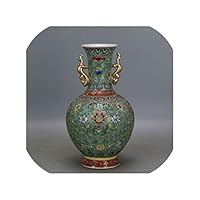 Lovely-Clouds Vases Antique Double Ears Ceramic Classic Handmade Tabletop Vase for Decoration