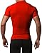 Defender Men's Cool Dry Compression Baselayer Quick Dry Running Shirt, Red, Medium