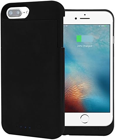 Wingco iPhone 7plus/6plus/6Splus Battery Charger Case -Wingco 4000mAh Cell Phone Battery Pack, Back Up Power Bank, Portable Charging Case for iPhone 7plus/6Splus/6plus- MFI Apple Certified, Black