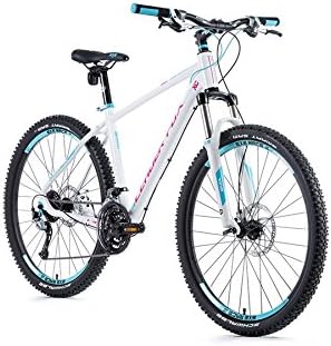 '27.5 Inch Leader Fox Esent Aluminium MTB Bike Shimano 27 Speed Disc Brakes White RH 36 cm