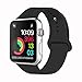 Idon Sport Watch Band, Soft Silicone Replacement Sports Band Compatible with Smart Watch Band 2018 Series 4/3/2/1 38MM 40MM 42MM 44MM for Smart Watch All Models（Black，38MM S/M）